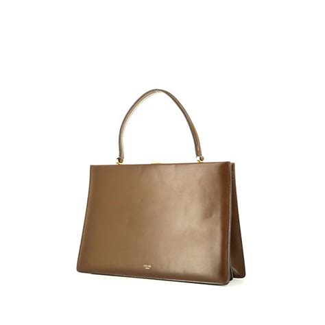 celine clasp brown|Celine clasp handbag.